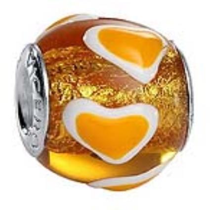 Miçangas femininas  VMM0062-22 Laranja (1 cm)