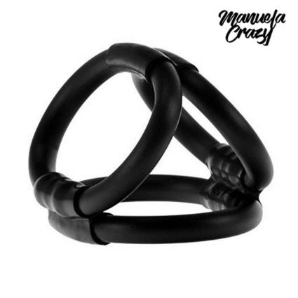 Jaula para Pénis de Triplo Anel  2K492-BX Preto