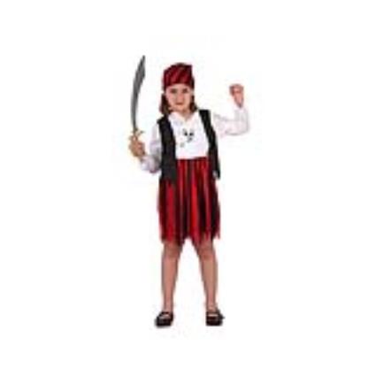 Fantasia para Crianças Pirata Vermelho - 3-4 Anos