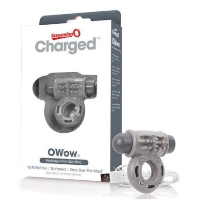 Anel Vibratório Charged OWow Cinza  12440