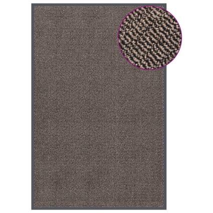 vidaXL Tapete de entrada tufado 120x180 cm castanho-escuro