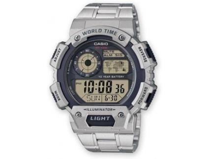Relógio CASIO AE-1400WHD-1AVDF (Resina e Aço Inoxidável - Prateado e Preto)