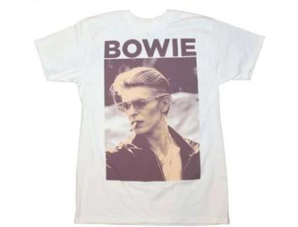 T-Shirt DAVID BOWIE Smoking XL Branca