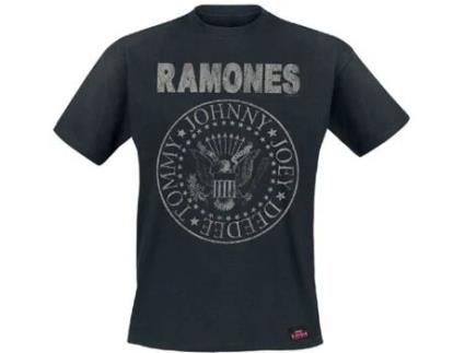 T-Shirt RAMONES Seal Hey Ho Back Print S