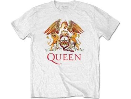 T-Shirt QUEEN Classic Crest branca L