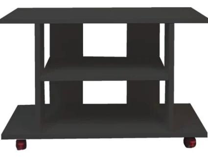 Mesa Auxiliar HENOR (Preto - Madeira - 80x40x52.5 cm)