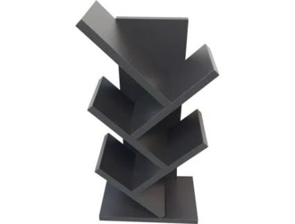 Estante HENOR (Preto - Melamina - 61x30x18 cm)