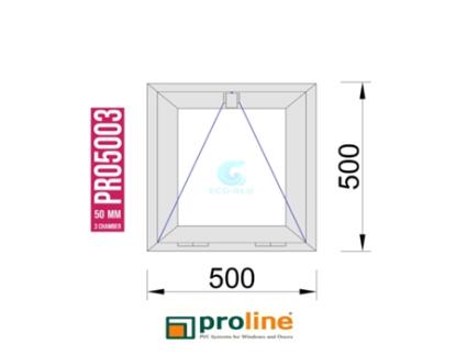 Janela Pvc 500 Mm X 500 Mm Branco Basculante Vidro Fosco