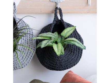 Kit DIY HOOOKED Crochet Storage Bag Antracite