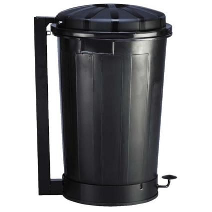 Denox Goliat 95l Trash Bin With Pedal Preto