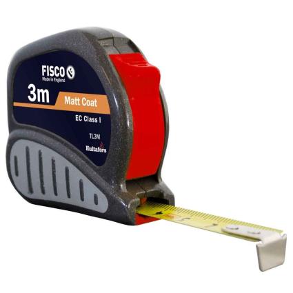 Fisco Class I Abs Tri-lok 3 M X 13 Mm Measuring Tape Preto