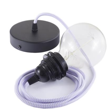 Creative Cables Rz07 Zigzag 50 Cm Hanging Lamp Pendel For Lampshade Roxo