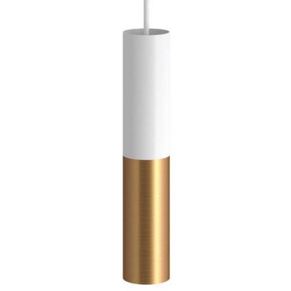 Creative Cables Textil Doble Tub-e14 Hanging Lamp Dourado