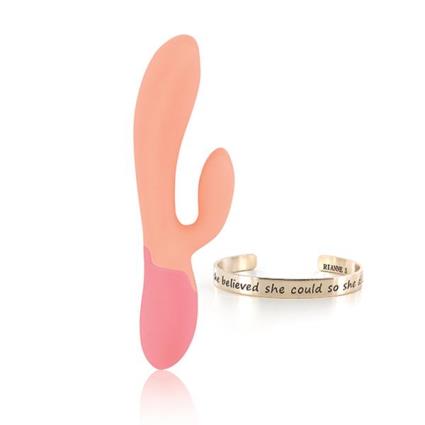 Vibrador Essentials Xena Rabbit Pêssego & Coral  E26361