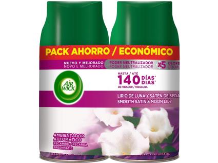 Recarga para Ambientador  FreshMatic Duplo Lírio da Lua e Setim Sedoso 2 x 250 ml