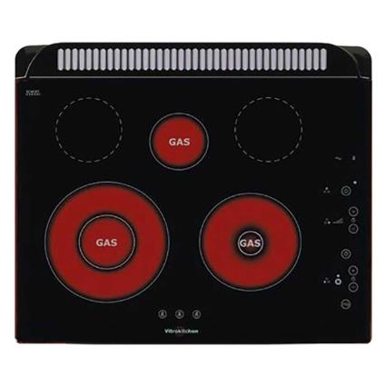 Placa vitrocerâmica  301TGN 60 cm Preto (5 Zonas de cozedura)