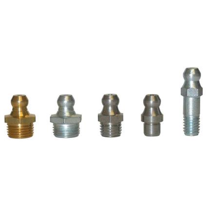 Hermann UlrichskÖtter 1101111 H1 11 Mm Din Straight Hydraulic Grease Fitting 100 Units Prateado