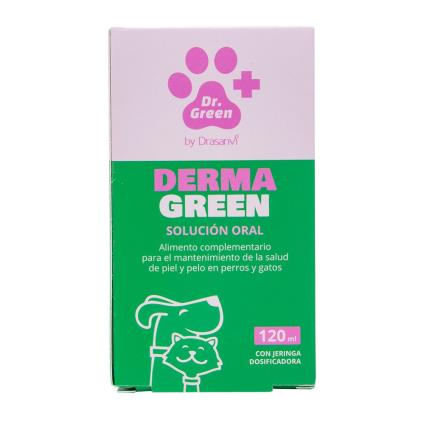Dr. Green Dermagreen Oral Canine And Feline Coat Health 120ml Oral Solution Colorido