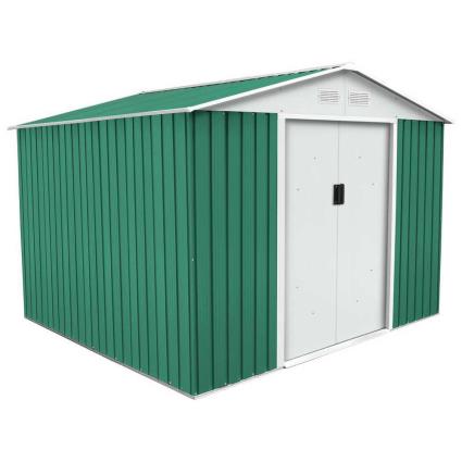 Gardiun Glasgow 6.3m² Galvanized Steel Storage Shed Verde 261 x 241 x 198 cm