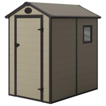 Gardiun Marsala 2.47m² Resin Storage Shed Beige 130 x 190 x 203 cm