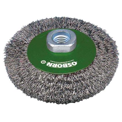 Osborn 0002512342 M14 100x20x20 Corrugated Steel Conical Brush Prateado