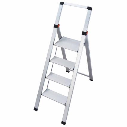 Gierre Bs400 4 Escalones Aluminum Ladder Prateado