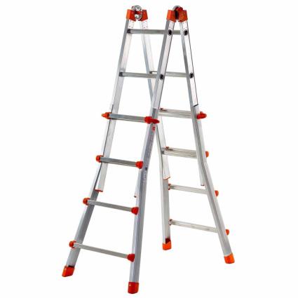 Gierre Al004 4x5 Steps Multifunction Ladder Prateado