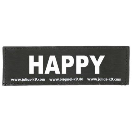 Julius K-9 Harness Label Happy 2 Units Preto Big