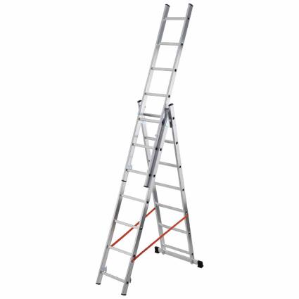 Gierre Modula Al405 3x7 Steps Articulated Aluminum Ladder Prateado