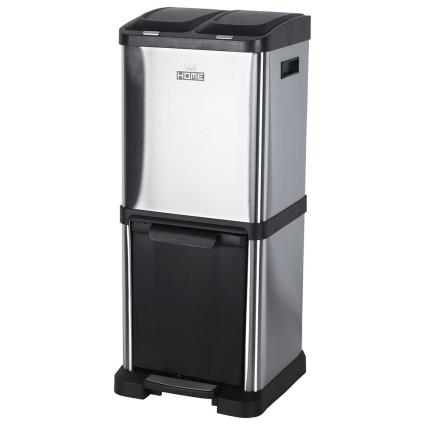 Wellhome 32l 3 Compartments Recycling Bin