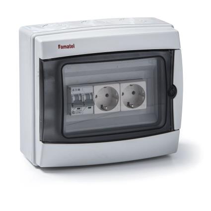 Famatel 3908-t.1 Ip65 Ttl Diferencial Y Piloto Wardrobe Surface Branco