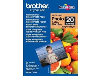 Brother Bp71Gp20 Premium Glossy Photo Paper Papel Fotográfico Branco