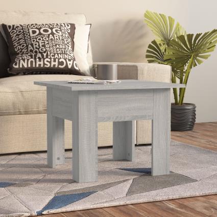 vidaXL Mesa de centro 55x55x42 cm aglomerado cor sonoma cinzento