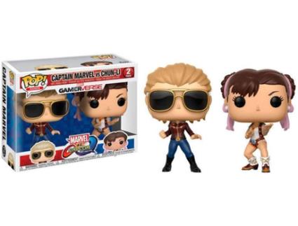 Conjunto de Figuras ! Marvel Captain Marvel vs Chun-Li