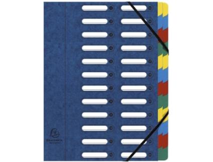 Pasta  Nature Future Harmonika Com Lombada Expansível E Janelas Recortadas A4 24 Compartimentos Azul