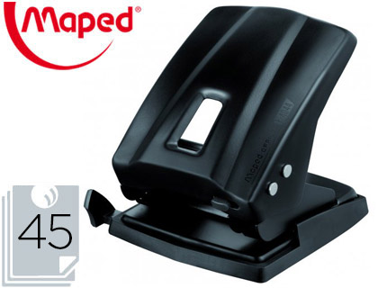 Furador Essentials E4044, Capacidade de Furação de 40 Folhas, 2 Furos, Preto