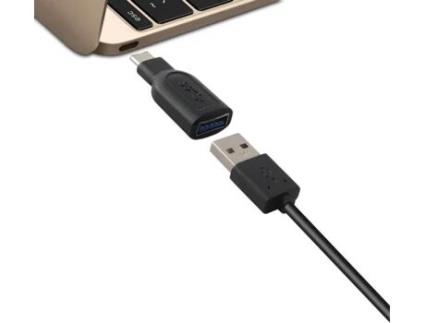 Adaptador USB 3.0 para USB-C 3.1 Preto