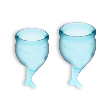 Copo Menstrual Sirena Azul Claro