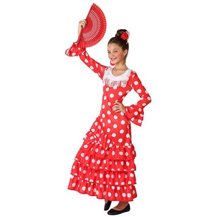 Fantasia para Crianças Sevilhana Vermelho - 7-9 Anos