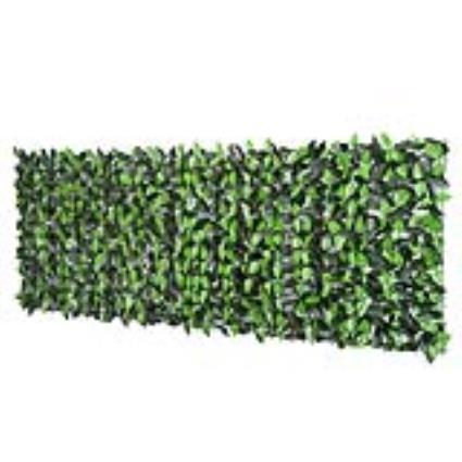 Outsunny Vedação Artificial em Rolo 3x1m Vedação de Privacidade para Balcão Jardim Exterior Planta Decorativa de Parede PE Verde   Aosom Portugal