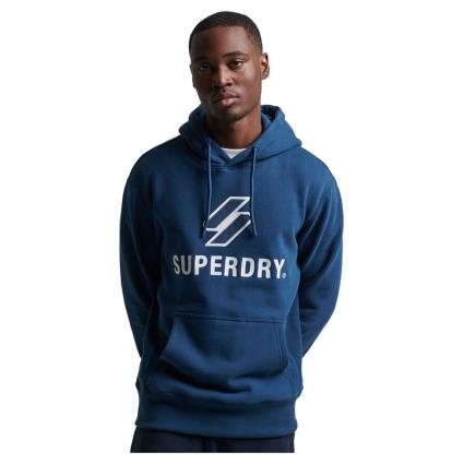 Superdry Code Sl Stacked Apq Hoodie Azul S