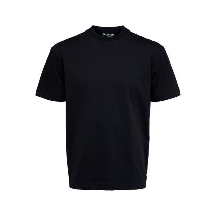 Selected Loose Truman Short Sleeve O Neck T-shirt Preto 2XL