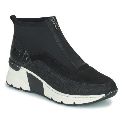 Rieker  Botins -  Preto Disponível em tamanho para senhora. 36,37,38,39,40,41.Mulher > Sapatos > Botins