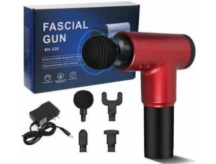 Pistola de Massagem LUBI Vibratória Relaxante (Vermelho)