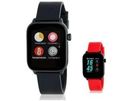 Smartwatch MAREA B59004/1 Preto e Vermelho