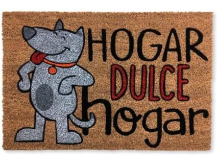 Tapete de Entrada KOKO DOORMATS Dog Hogar Dulce Hogar (Castanho - 60 x 40 x 1.50 cm - Fibra de Coco e Base de PVC)