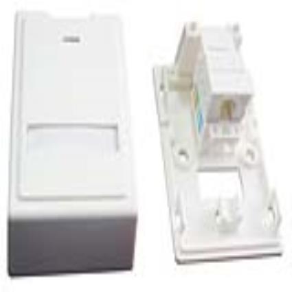 Tomada de Superfície para Rede  NCAC-SMB1 Branco
