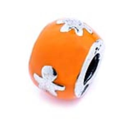 Miçangas femininas  VMM0093-04 Laranja (1 cm)