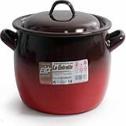 Caçarola com Tampa  Aço esmaltado vitrificado - Ø 26 cm - 10 L