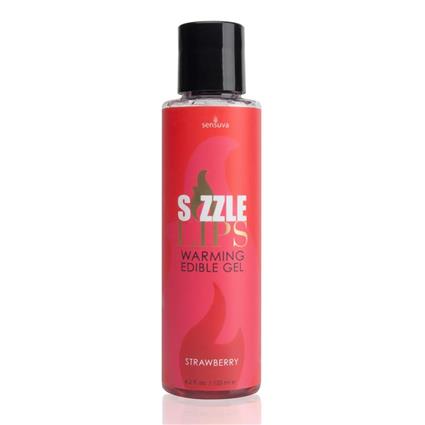 Gel de Aquecimento Comestível de Morango Sizzle Lips de 125 ml  7303